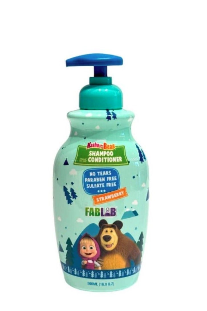 FabLab Fab Lab Masha and the Bear 2 in 1 Shampoo & Conditioner - 500 ml