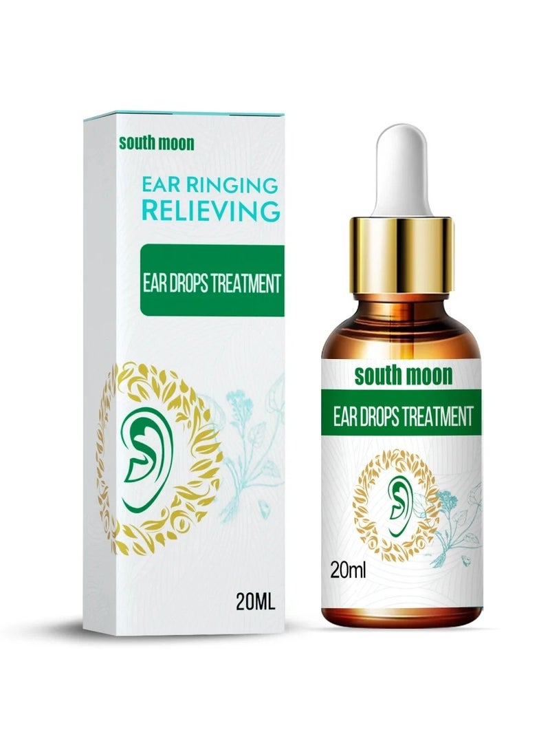 SOUTH MOON Tinnitus Ear Drops, Pain Relief And Earache Drops, Portable Ear Ringing Soothing Drops, Fast And Effective Tinnitus Relief Drops, Ear Oil Drops For Ear Ache Ringing Ears Ear Care  - Image 1