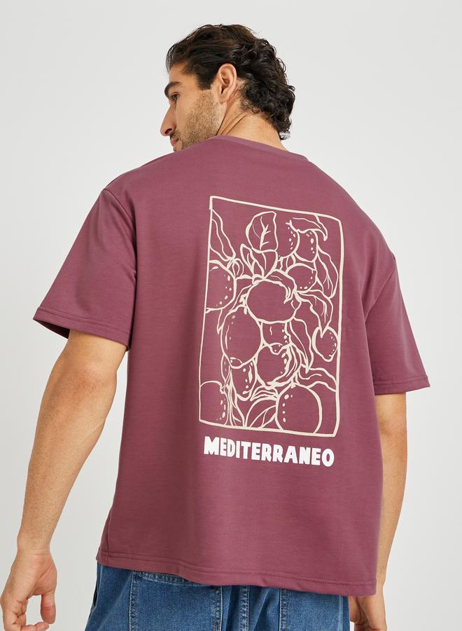 Styli Men Holiday Graphic Puff Print Oversized T-Shirt - Image 1