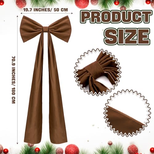Knitgrip زينة قوس مخملي كبير جداً لقمم شجرة عيد الميلاد 20 × 71 بوصة - Image 2