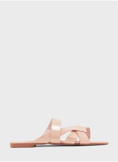 Criss Cross Detail Flat Sandalpink
