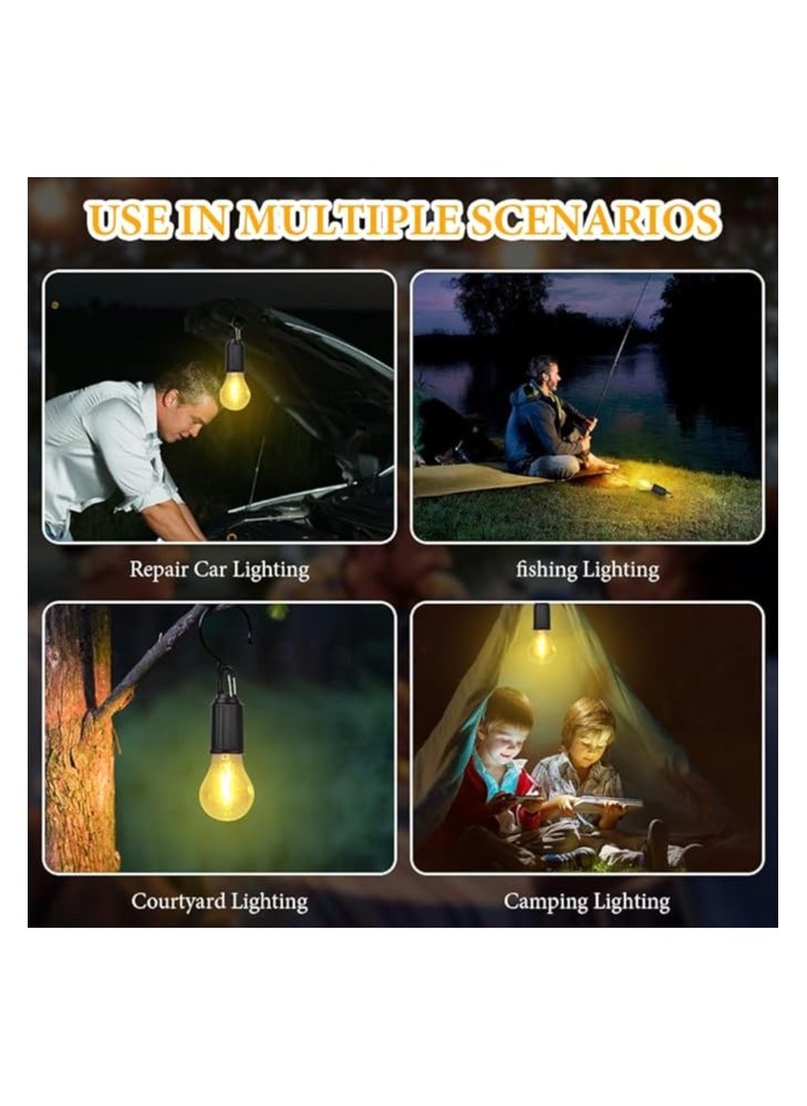 Generic Camping Lamp, LED Portable Tent Lamp, 3 Brightness Levels, Dimmable, Rechargeable Searchlight with Hook, Waterproof Emergency Light for Power Outage, Hiking, Emergency etc. [Pack of 1]  - Image 4