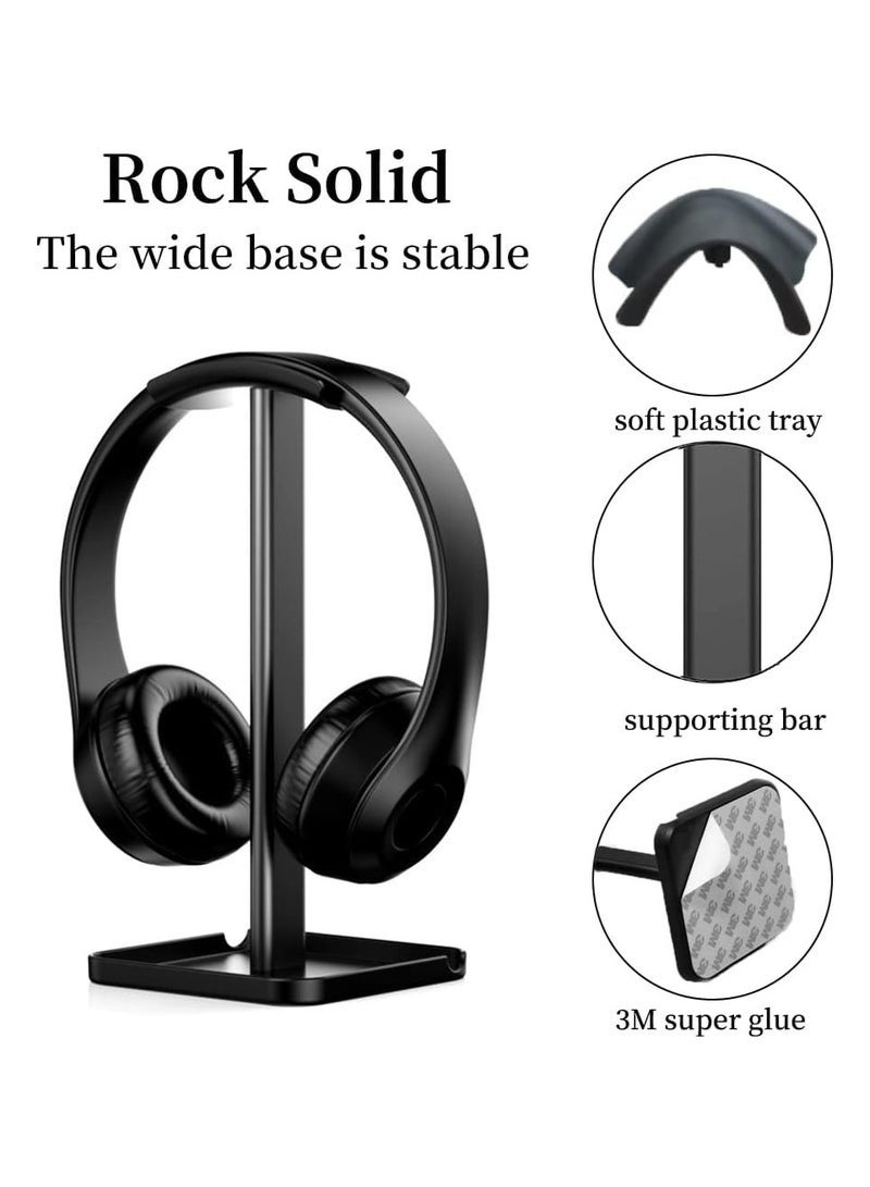 Headphone Stand, Desktop Headphone Stand, Gaming Headset Stand with Non-slip Silicone, Versatile Headphone Holder Fits All Headphones - Image 2
