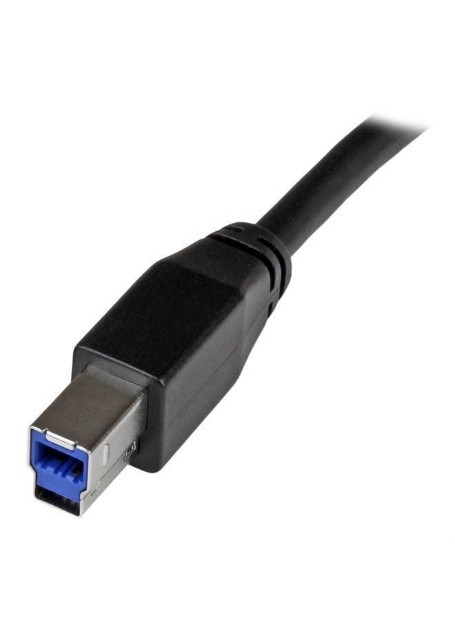 StarTech .com 5m 15 ft Active USB 3.0 (5Gbps) USB-A to USB-B Cable - M/M - USB A to B Cable - USB 3.2 Gen 1 (USB3SAB5M) - Image 3