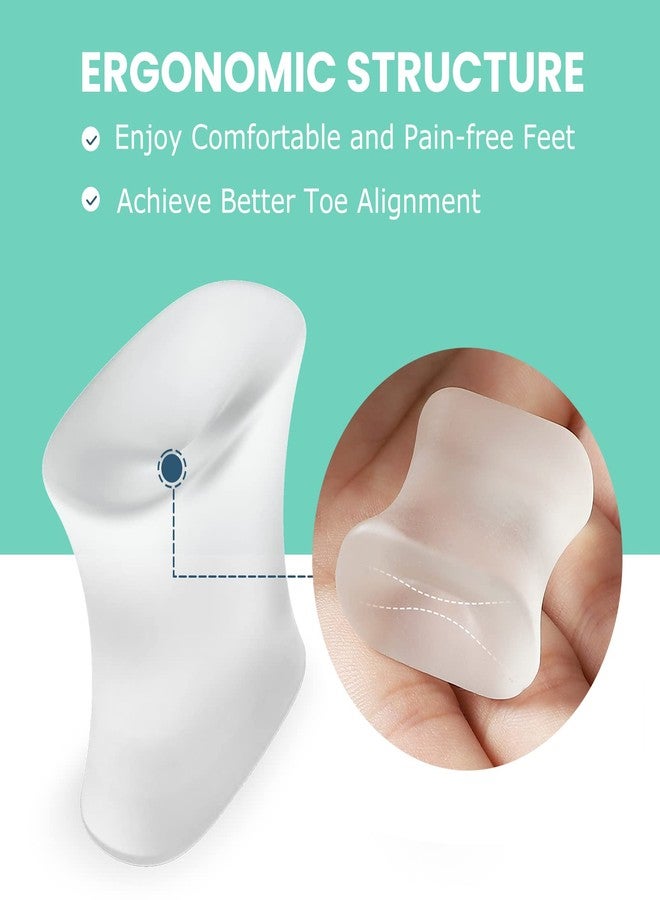 Welnove Gel Toe Separators and Bunion Toe Spacers - 12 Pack Toe Spacers with Aloe Vera Extract Infused - Silicone Bunion Corrector for Curled Toes and Overlapping Toes, Calluse - Image 5
