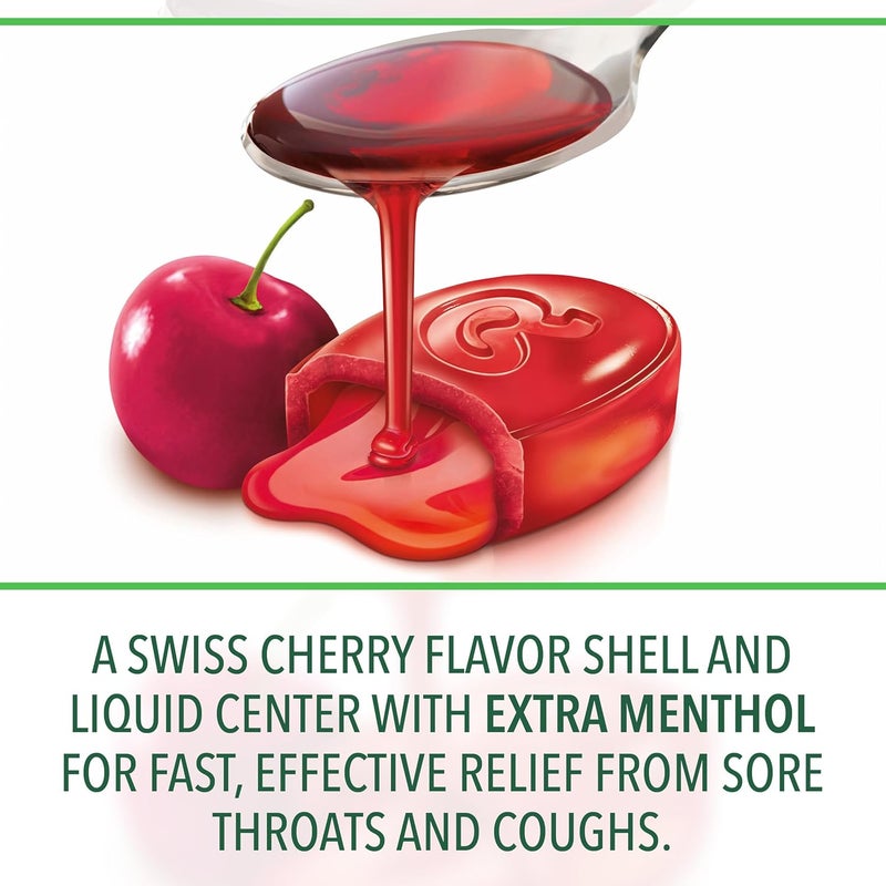 Ricola Max Swiss Cherry Throat Care Large Bag  Cough Suppressant Drops  Dual Action Liquid Center  Soothing LongLasting Relief  34 Count Pack of 1 - Image 3