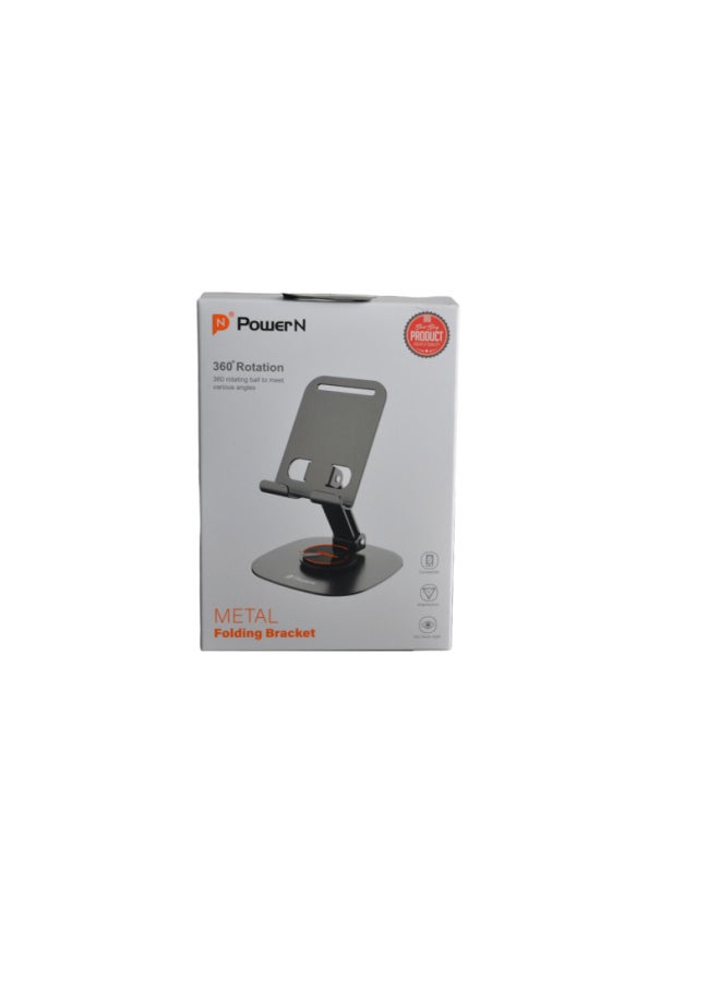 POWER N - PowerN Metal Folding Bracket 360 Degrees Rotation - Silver - Image 1