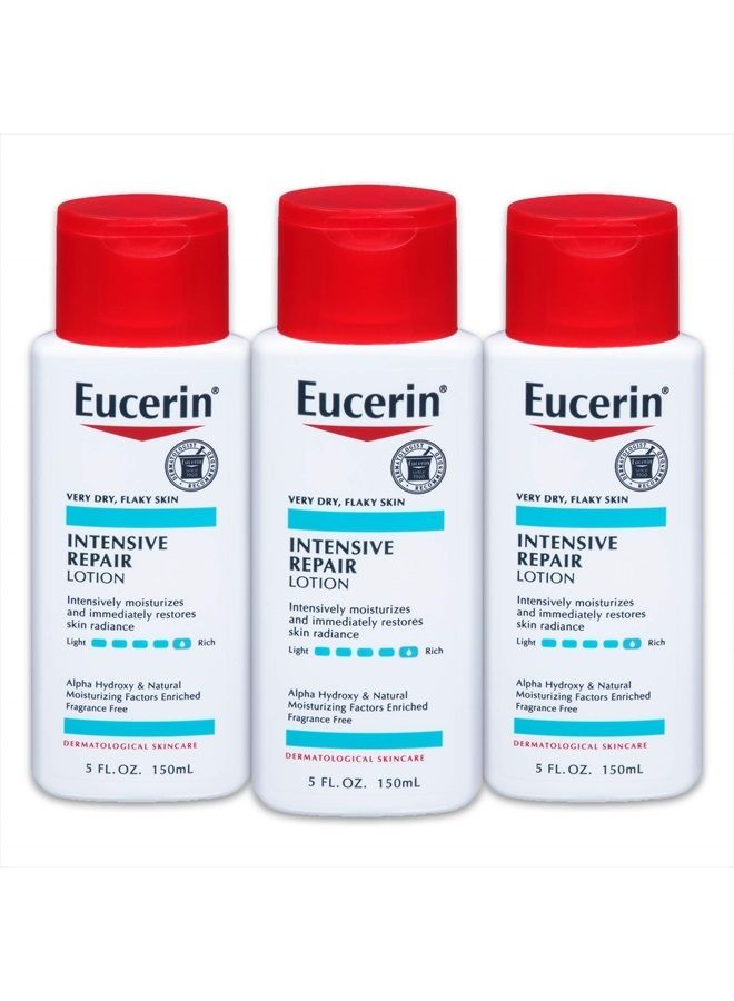 Eucerin لوسيون إصلاح مكثف - لوسيون غني للبشرة الجافة جداً والمتقشرة - زجاجة سعة 5 أونصة سائلة (عبوة من 3) - Image 1