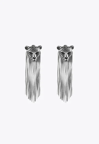 Lola Casademunt Leopard earrings with fringing 0M3 U