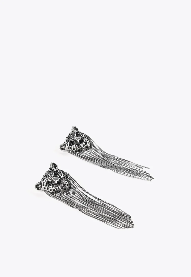 Lola Casademunt Leopard earrings with fringing 0M3 U
