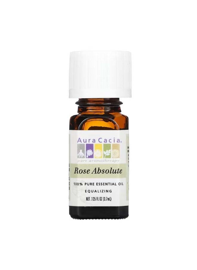 Aura Cacia 100% Pure Essential Oil Rose Absolute 0.125 fl oz 3.7 ml  - Image 1