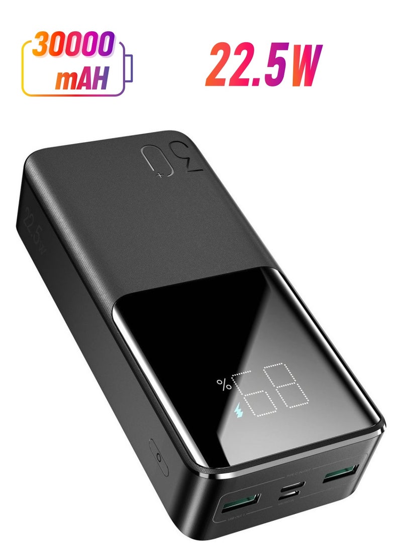 جوي روم باور بانك joyroom JR-QP193 22.5 واط 30000 مللي أمبير - أسود - Image 1
