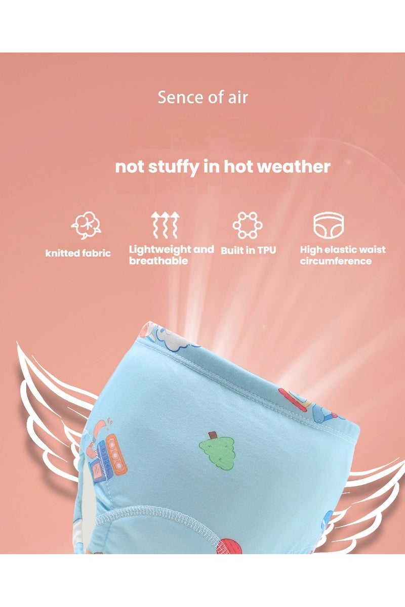 4-Piece Baby Training Pants, Absorbent Pull-On Underwear for Toilet Training, Soft & Breathable Toddler Underwear for Boys & Girls, Leak-Proof, 360° Stretch Waist (L, 4-Pack) - view 3