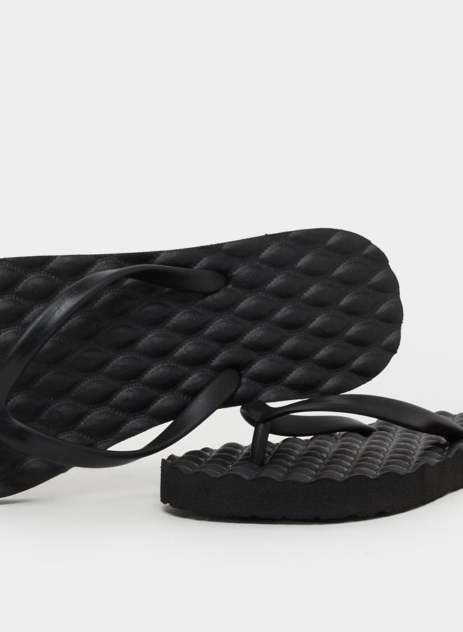 Styli Textured Thong Toe Flip Flops  - Image 3