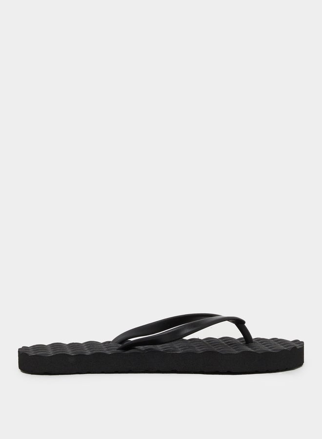 Styli Textured Thong Toe Flip Flops  - Image 1