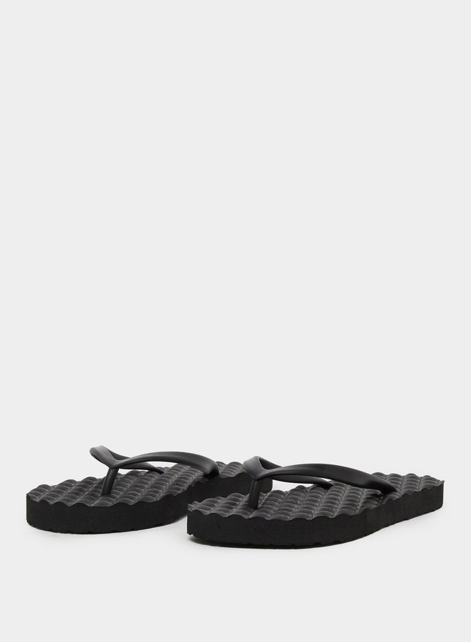 Styli Textured Thong Toe Flip Flops  - Image 2