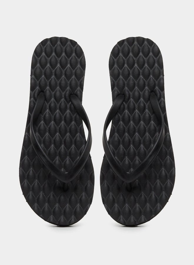 Styli Textured Thong Toe Flip Flops  - Image 5