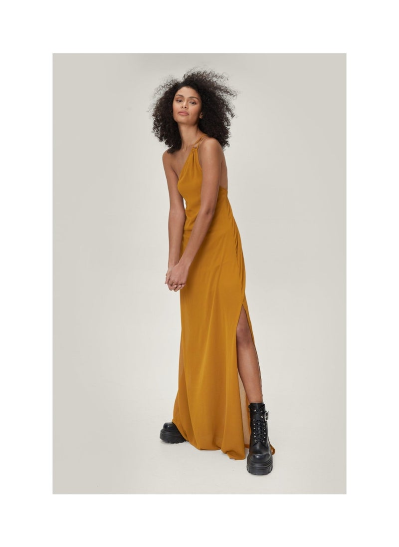 NASTY GAL - One Shoulder Chiffon Maxi Smock Dress - Image 1