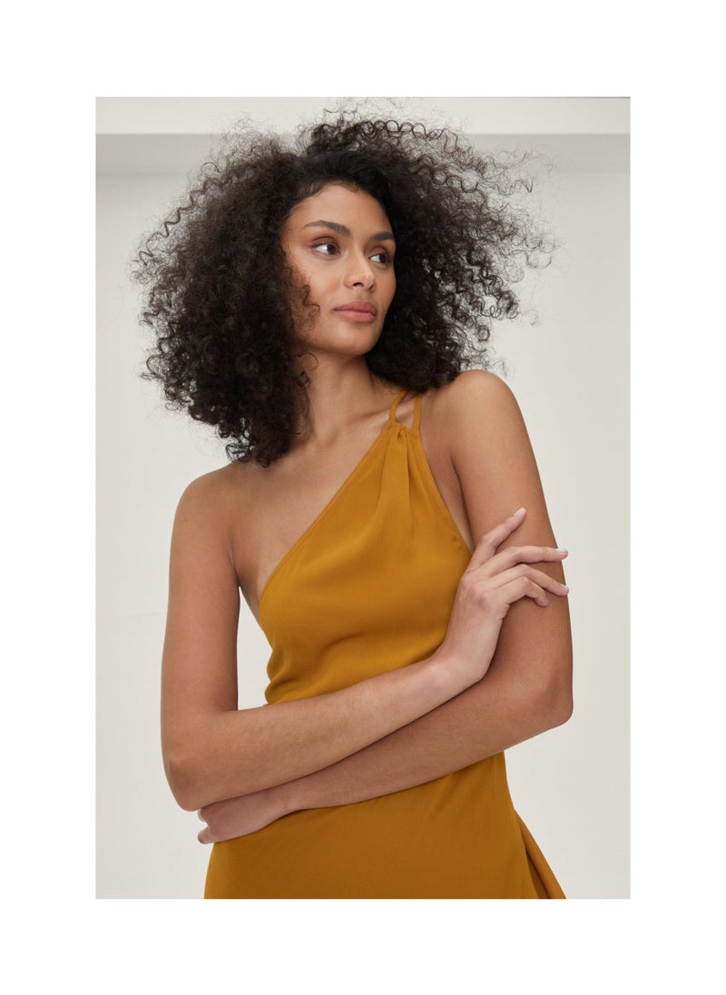 NASTY GAL - One Shoulder Chiffon Maxi Smock Dress - Image 1