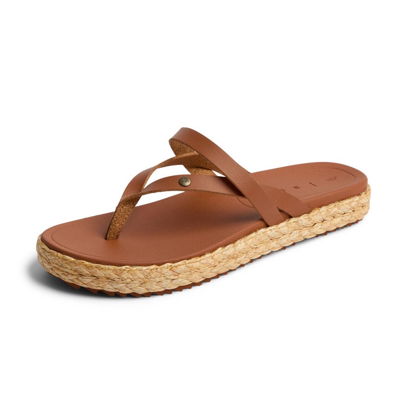 REEF Womens Vista Carmen Sandal, Vegan Leather Strap, Cushion Footbed, Cocoa, 8 - Image 1