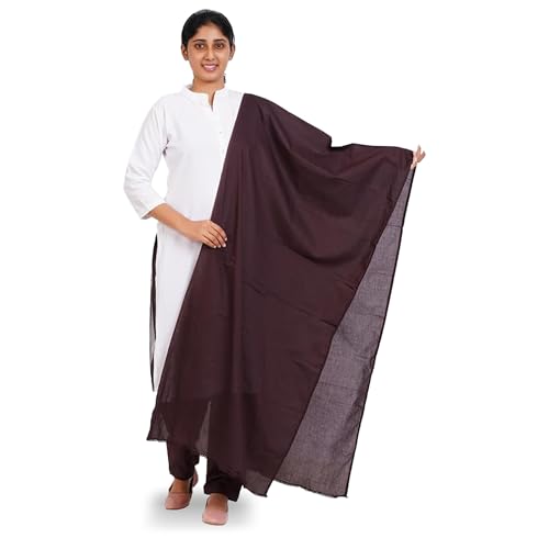 Happy Bunny Pure Cotton Dupatta for Women (2.5m) Soft, Lightweight, and Breathable Skin Chunni, Versatile Solid Color Stole for Everyday Styling and Festive Outfits - Image 1