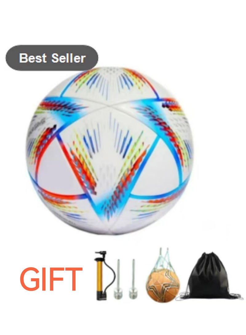Generic 2022 Football Training soccer Ball Size 5 Best for Playing Indoor Outdoor With Gift - Image 1