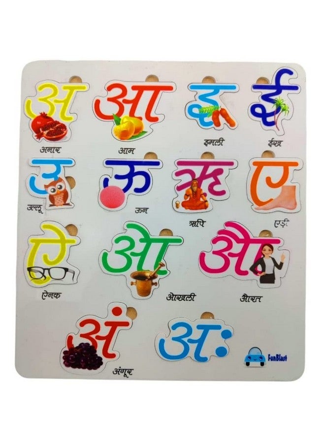 FunBlast Hindi Alphabet Learning Board- Hindi Consonant Puzzles Montessori Digital Board with Knob| Hindi Varnmala Learning Kit for Kids,Boys,Girls - Image 1
