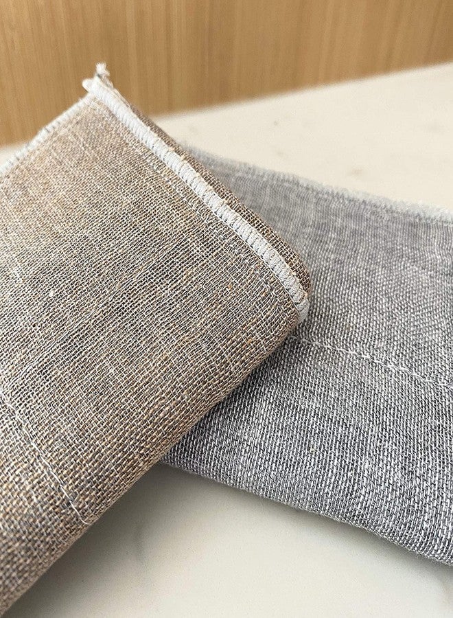 Nawrap IPPINKA Organic Binchotan Face Towel, Set of 2, Naturally Anti-Odor, Gray/Ivory - Image 2