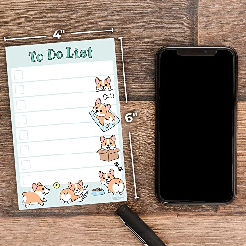 DAILY RITMO Cute Welsh Corgi Sticky to Do List | Funny Kawaii Corgi Butt Humor Notebook Notepad Note Card | Corgi Lover Gift| 50 Pages 4x6 - Image 3