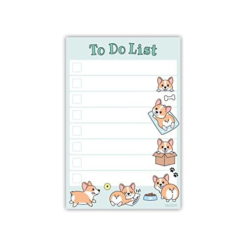 DAILY RITMO Cute Welsh Corgi Sticky to Do List | Funny Kawaii Corgi Butt Humor Notebook Notepad Note Card | Corgi Lover Gift| 50 Pages 4x6 - Image 1