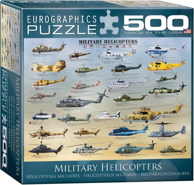 EuroGraphics Military Helicopters Puzzle, 500-Piece - Image 1