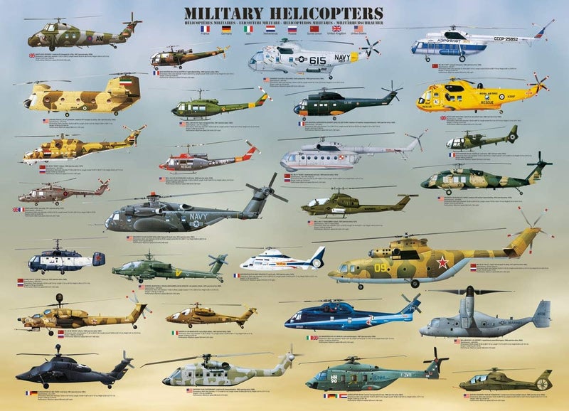 EuroGraphics Military Helicopters Puzzle, 500-Piece - Image 2