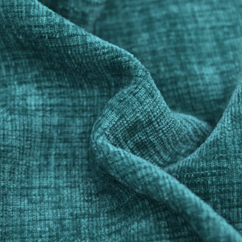 CaliTime Throw Pillow Covers Decorative 18 X 18 Inches Pack of 2 Cotton Thread Stitching Edges Solid Dyed Soft Chenille Cushion Cases for Couch Sofa Bed Living Room Farmhouse Teal - Image 2