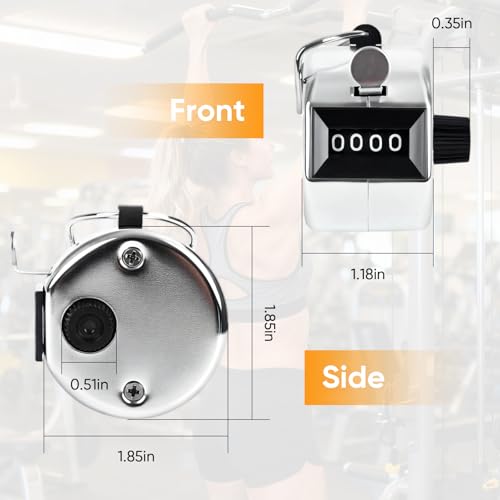 LKbeuuu Metal Handheld Tally Counter, Clicker Counter with 4 Digit Display, Hand Mechanical Counter for Counting, Golf, Baseball, Knitting, Coaching, Fishing and Laps - Image 5