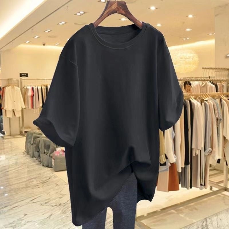 Pure Cotton 18-Color Short-Sleeve T-Shirt, Plain Loose Mid-Length Style, 2026 New Half-Sleeve Top, Loose Mid-Length Style - Image 4