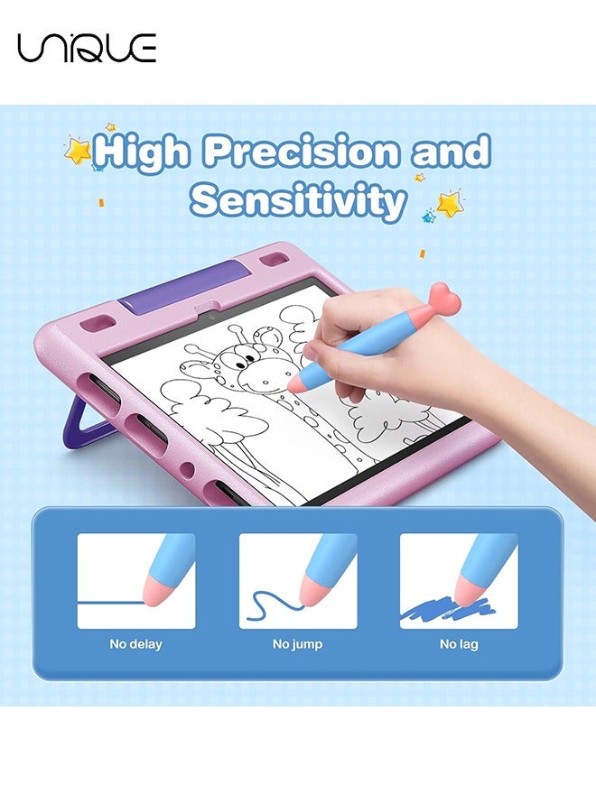 يونيك 2 حزمة أقلام قلم للأطفال للشاشات التي تعمل باللمس ، قلم لوحي ، مع أطراف مطاطية متينة ، قلم سعوي بشاشة تعمل باللمس عالمية ، متوافق مع iPad و iPhone و Kindle Fire Kids و Tablets - Image 3