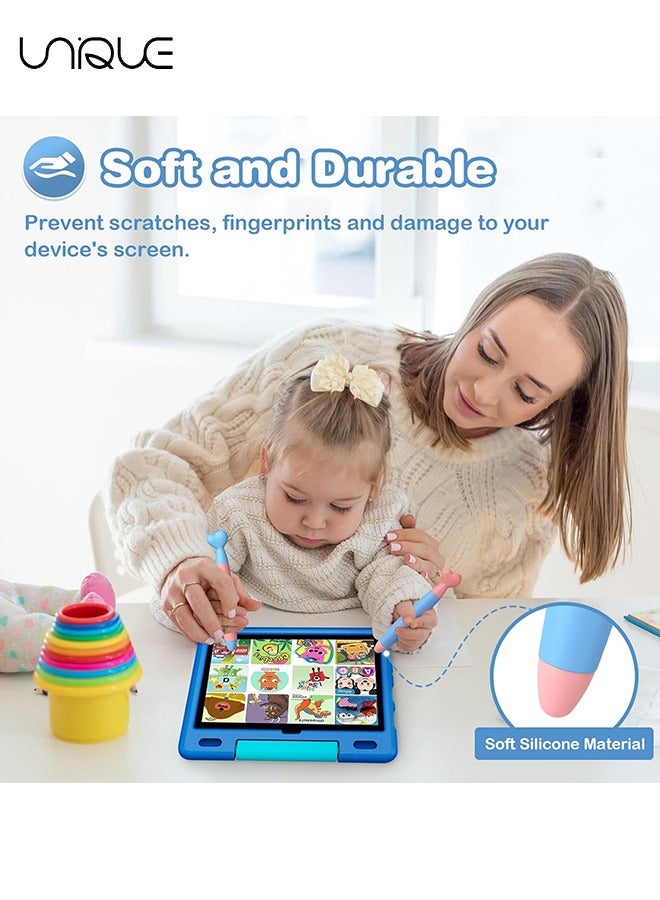 يونيك 2 حزمة أقلام قلم للأطفال للشاشات التي تعمل باللمس ، قلم لوحي ، مع أطراف مطاطية متينة ، قلم سعوي بشاشة تعمل باللمس عالمية ، متوافق مع iPad و iPhone و Kindle Fire Kids و Tablets - Image 4