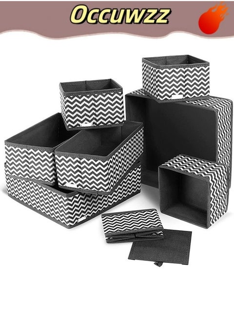 Fabric Drawer Organizers Set of 8 Wardrobe Organizer Storage Boxes Foldable Storage Cubes for Clothes