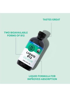 Vimergy Vimergy Liquid B12 Refill – Fast-Absorbing Brain Support – Energy Support Supplement – USDA Certified Organic, Vegan, Non-GMO – 240 Servings (240 mL)  - Image 4