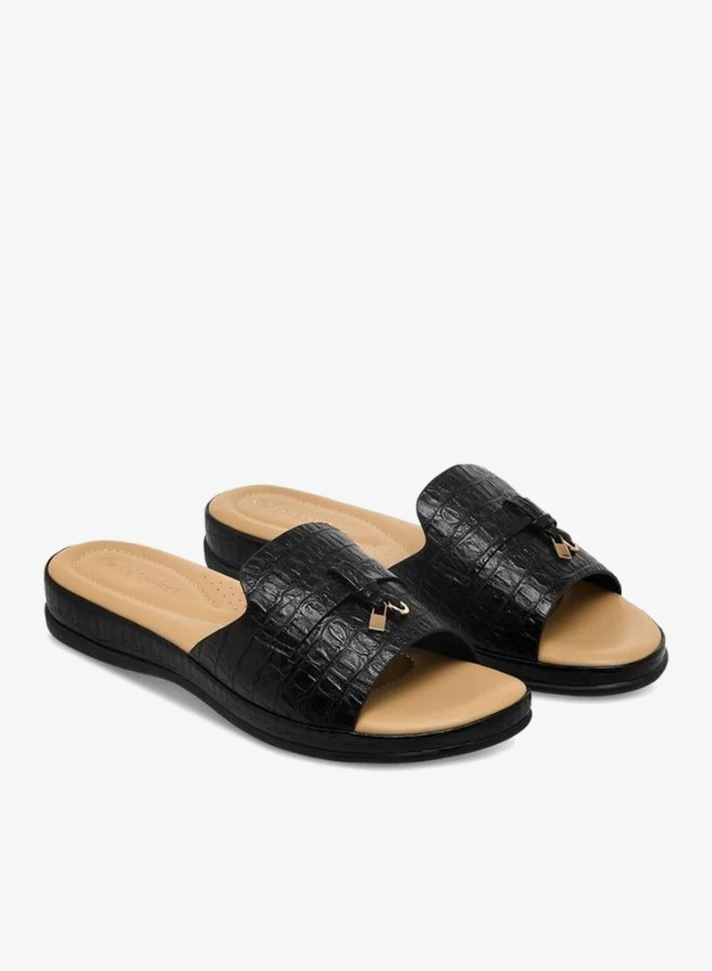 Le Confort Women Textured Slide Sandals