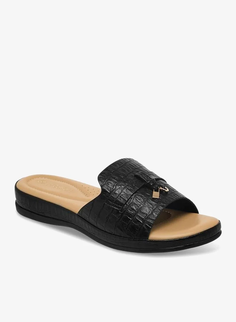 Women Textured Slide Sandals
