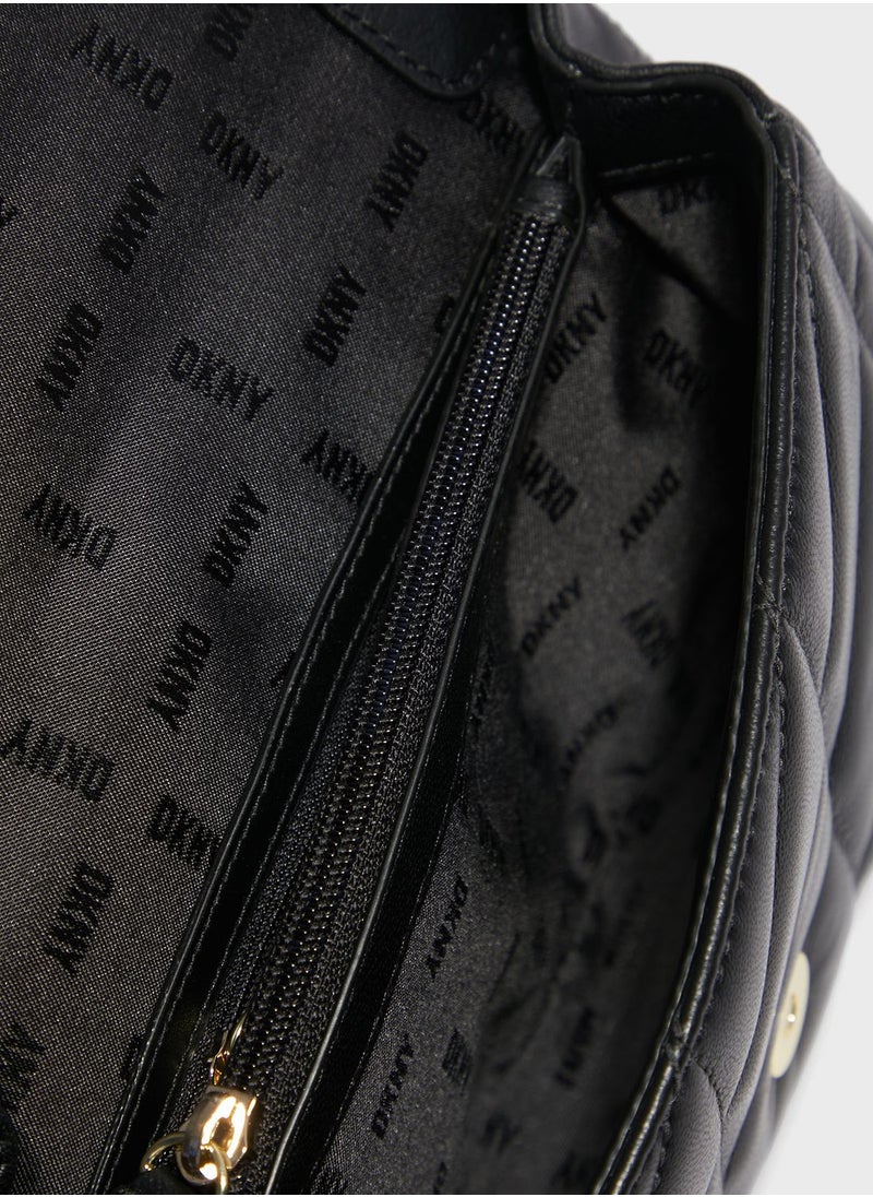 DKNY - Beau Flap Over Crossbody Bag - Image 1
