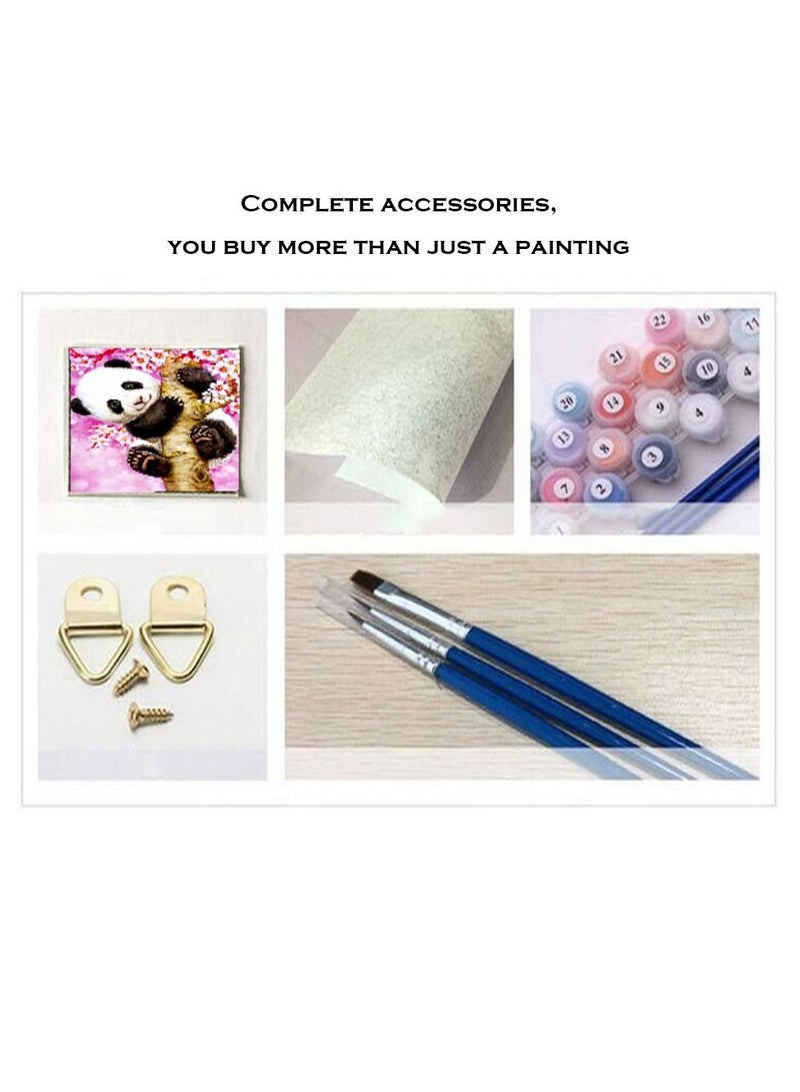 Daigiit Lifefull Diy Digital Painting Adult And Kids Panda Beginner And Expert Painting Digital Canvas Combo Box 40x50cm - Image 2