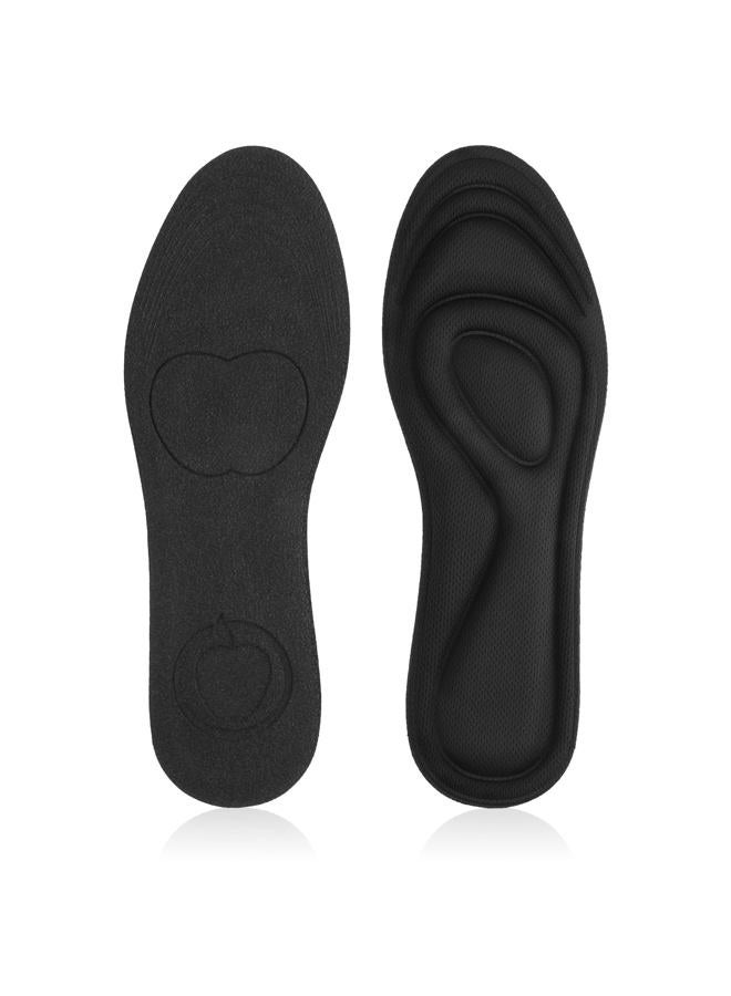 WY LIGHTING LEVEL 2 Pairs Memory Foam Insoles, Full-Foot Responsive Cushioning, Plantar Fasciitis Insoles for Women Man, Orthotic Shoe Inserts Arch Support Inserts for Foot Health (Black, W 7.5-8.5 /M 5.5-6.5) - Image 1