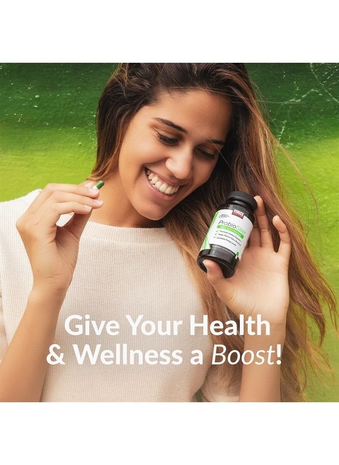 Force Factor ProbioSlim Probiotic Supplement for Women and Men with Probiotics and Green Tea Extract, Reduce Gas, Bloating, Constipation, Support Digestive and Gut Health, 120 Capsules (Twin Pack) 