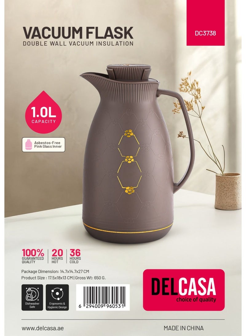 Delcasa Vacuum flask Double wall 1000 ml - Image 1