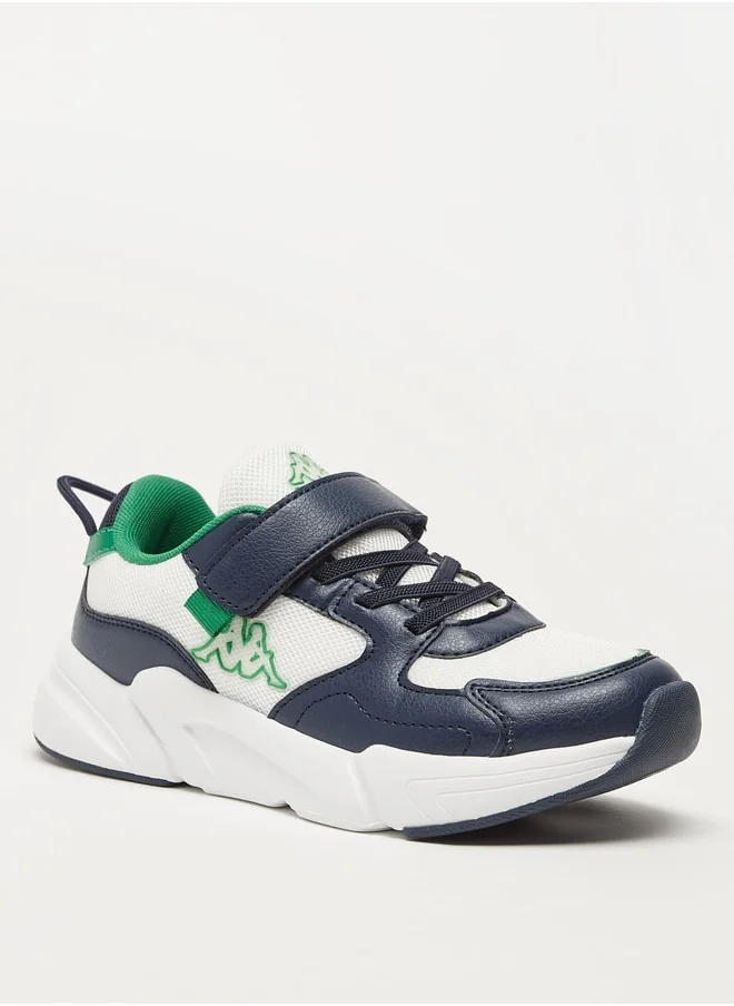 Kappa Boys' Colourblock Lace Detail Sports Shoes with Hook and Loop Closure