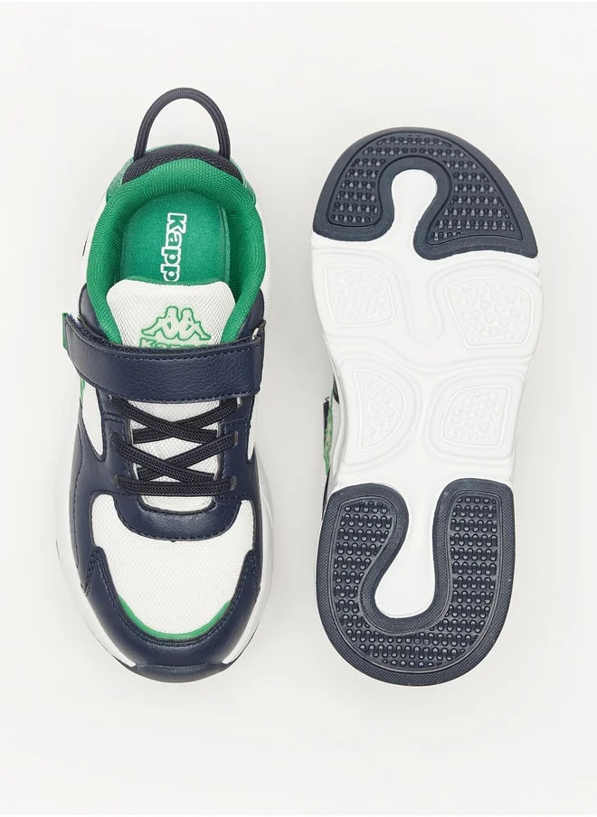 Kappa Boys' Colourblock Lace Detail Sports Shoes with Hook and Loop Closure