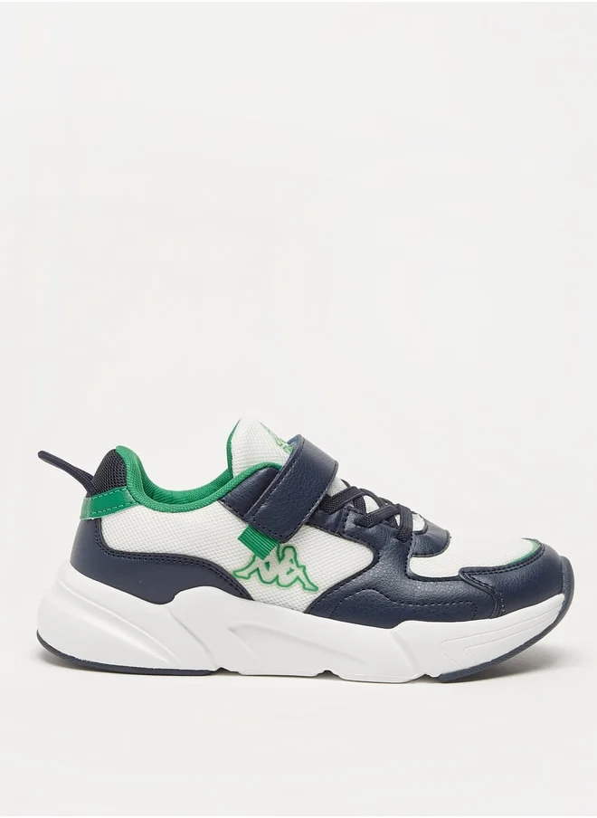 Kappa Boys' Colourblock Lace Detail Sports Shoes with Hook and Loop Closure