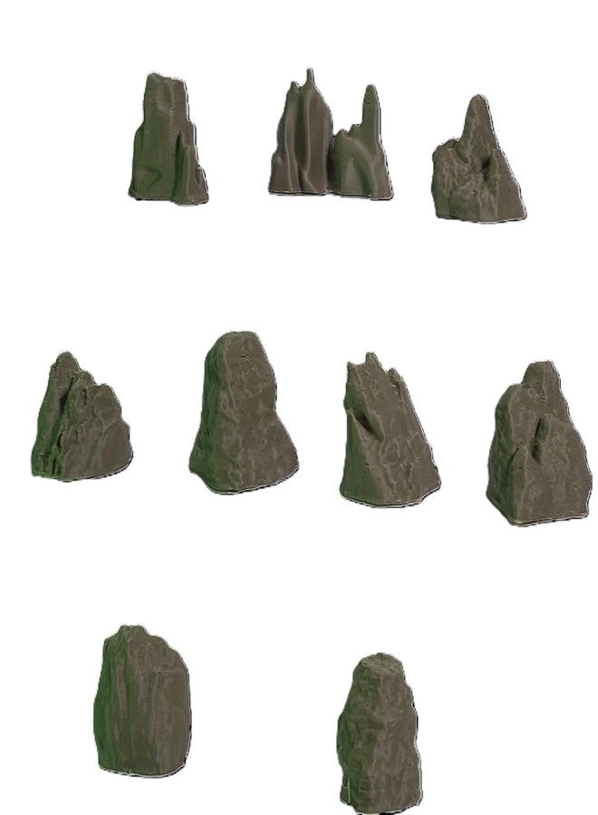Extruded Gaming Set of 9 Boulders - Image 1